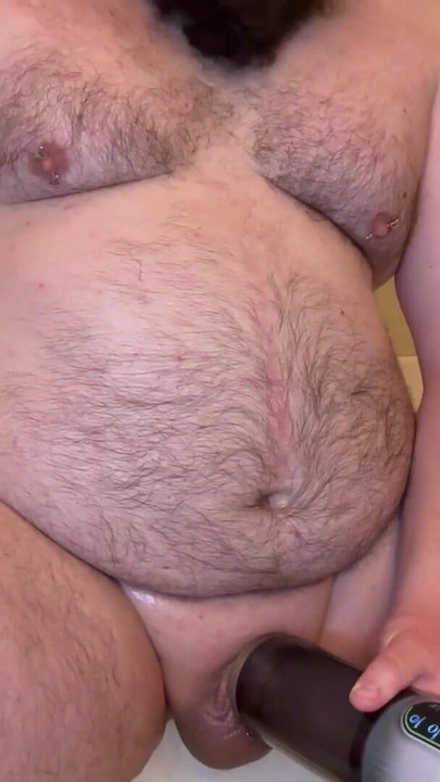 Chubbyfreak37 chubby hairy guy masturbates with sex toy in bathtub – intense orgasm – on Stripchat | Clip 2