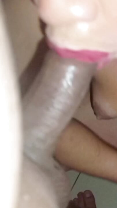 Compilation of curious straight man sucking the dicks of two trans crossdressers