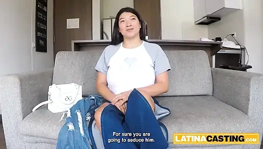 Big Tits Asian Latina Gagging Upside Down Deepthroat & Tittyfuck