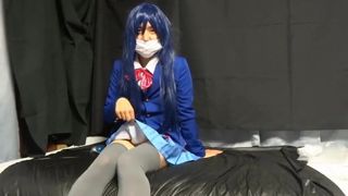 Nonnontstsx japonés cosplay crossdresser masturbación 006