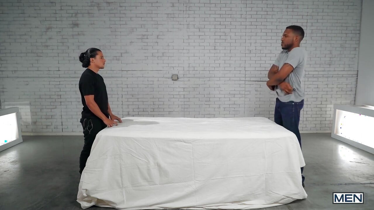 Men - Armond Rizzo and Aaron Reese Stare at Each Other From Across a Table with Lust