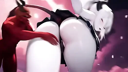3D Scientist Babe Fucked Hard in Lab, Big Tits Covered in Cum