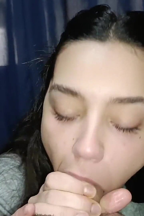 POV: Beautiful Argentinian Woman Sucking a Big Cock Until She Cums