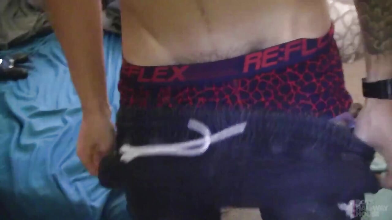 Tatted straight guy gets punish fucked by a house manager