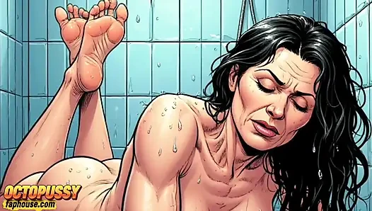 Ibu sange 45 tahun di kamar mandi