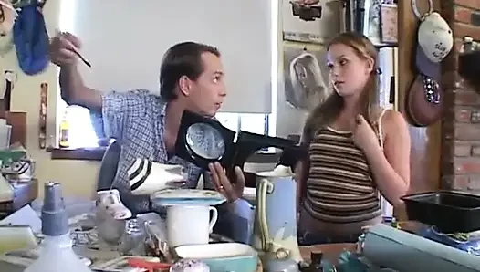 Dirty teen fucked in the bathroom