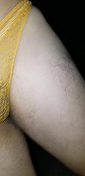 Yellow Golden Thong Panties