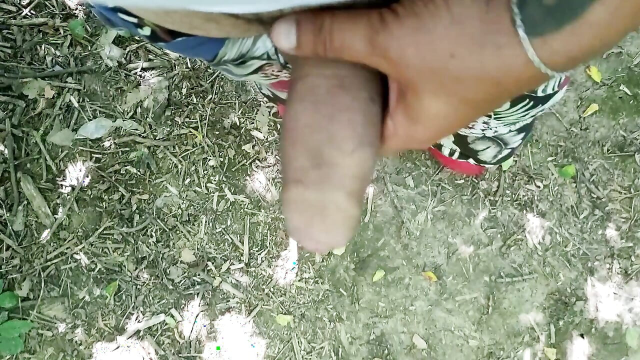 Walking in Park While Jerking off - Risky - Cum Into the Firepit at the End