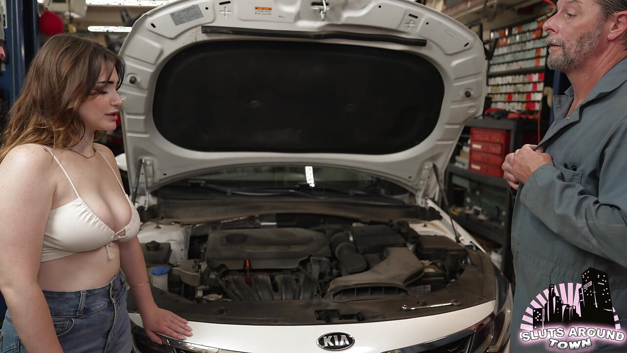 Spoiled girl gets fucked by older mechanic