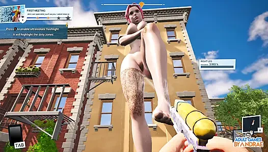 Dev waifu yıkama simülatörü oyunu bölüm 1 - vellory için ilk temizlik işi