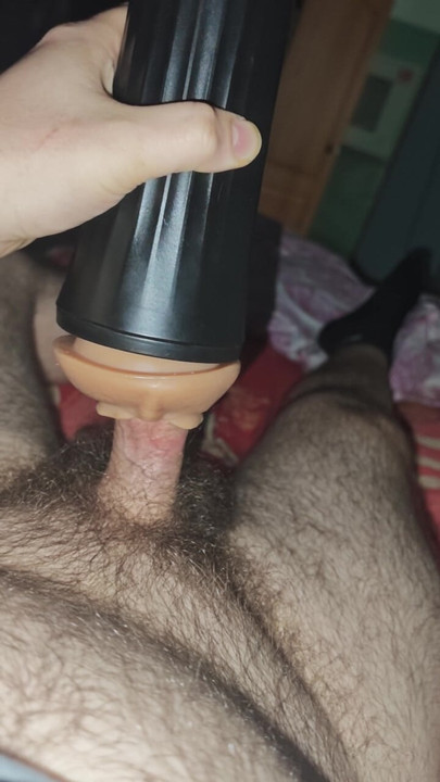 I cum in a rubber dildo