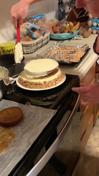 Emotional moment from "Milf Licking cream off penis while cooking food fetish"