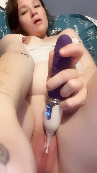 White girl playing with herself