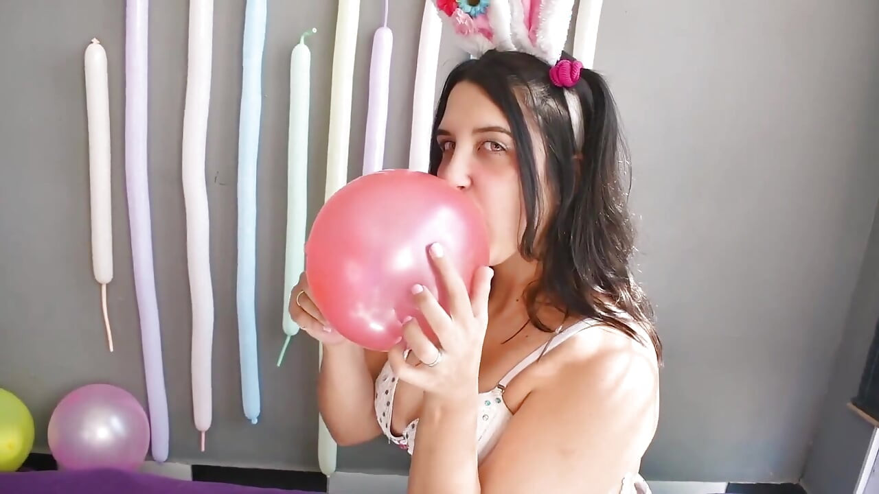 Bunny Rides Stuff and Pop Big 36inch Balloon - Bunny Looner