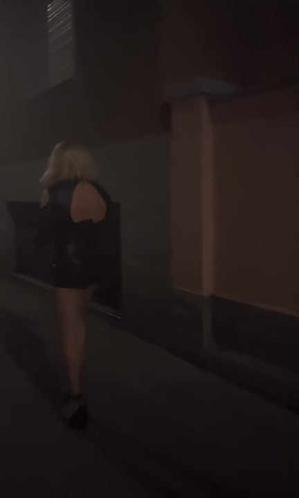 Sissy walking the street in public