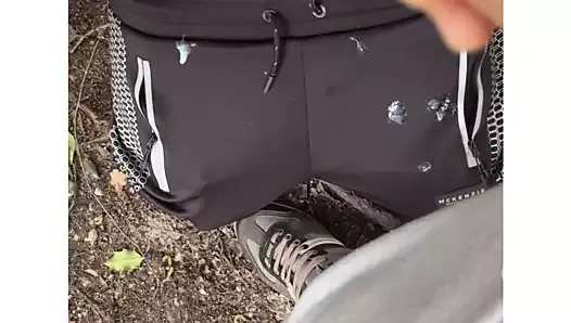 Went to the woods to pee and I found a nice ass to fuck