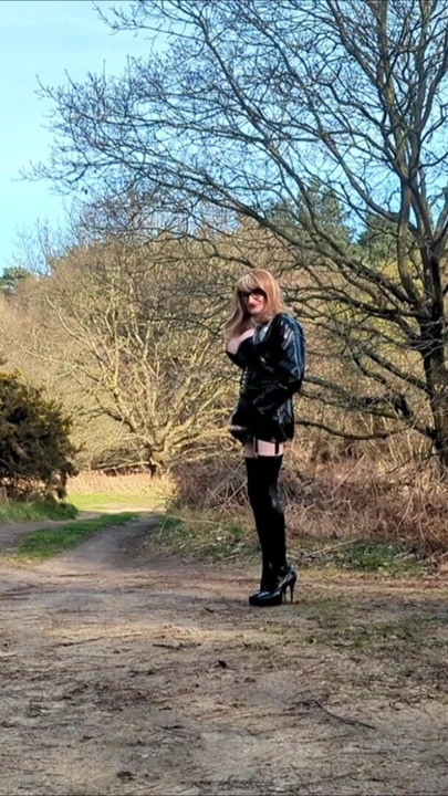 Thrilling moment from "Tranny Playing at the Forest Car Park"