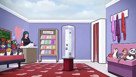 Summertime saga: stepmom kisses her stepson in the common room ep 40