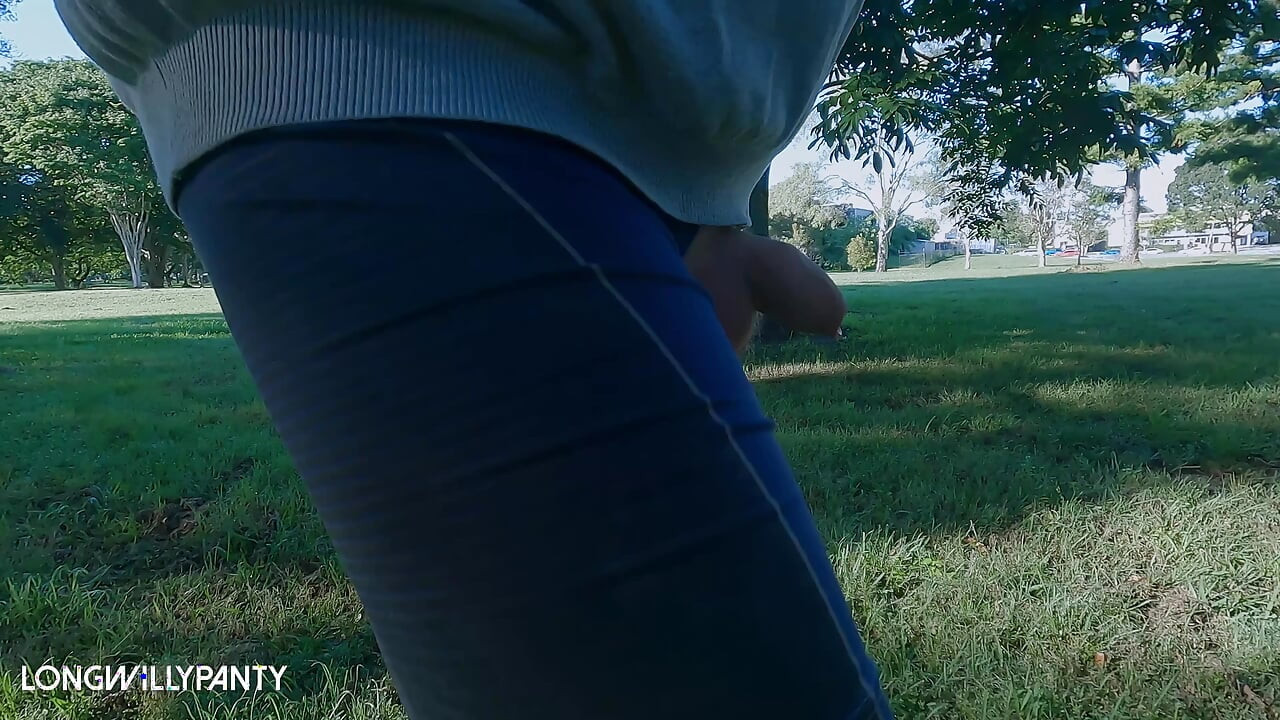 Straight uncut cock walks around with it exposed in public