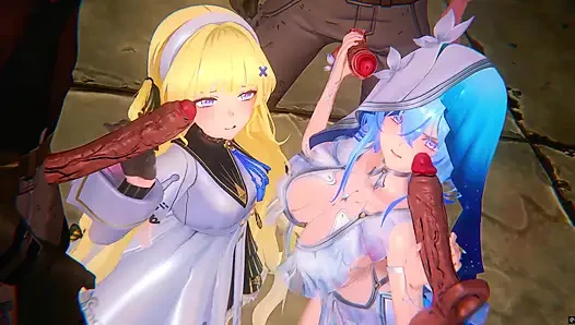 Wuthering waves - phoebe dan shorekeeper lagi asik habis-habisan - animasi hentai 3d