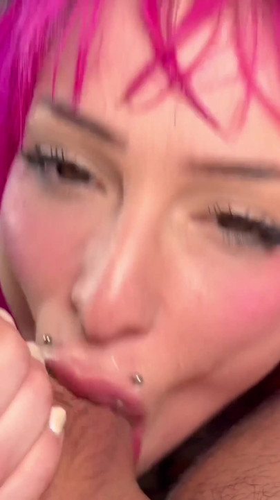 Hot Pink Haired Streamer Loves Getting It Rough For The First Time | Clip 1