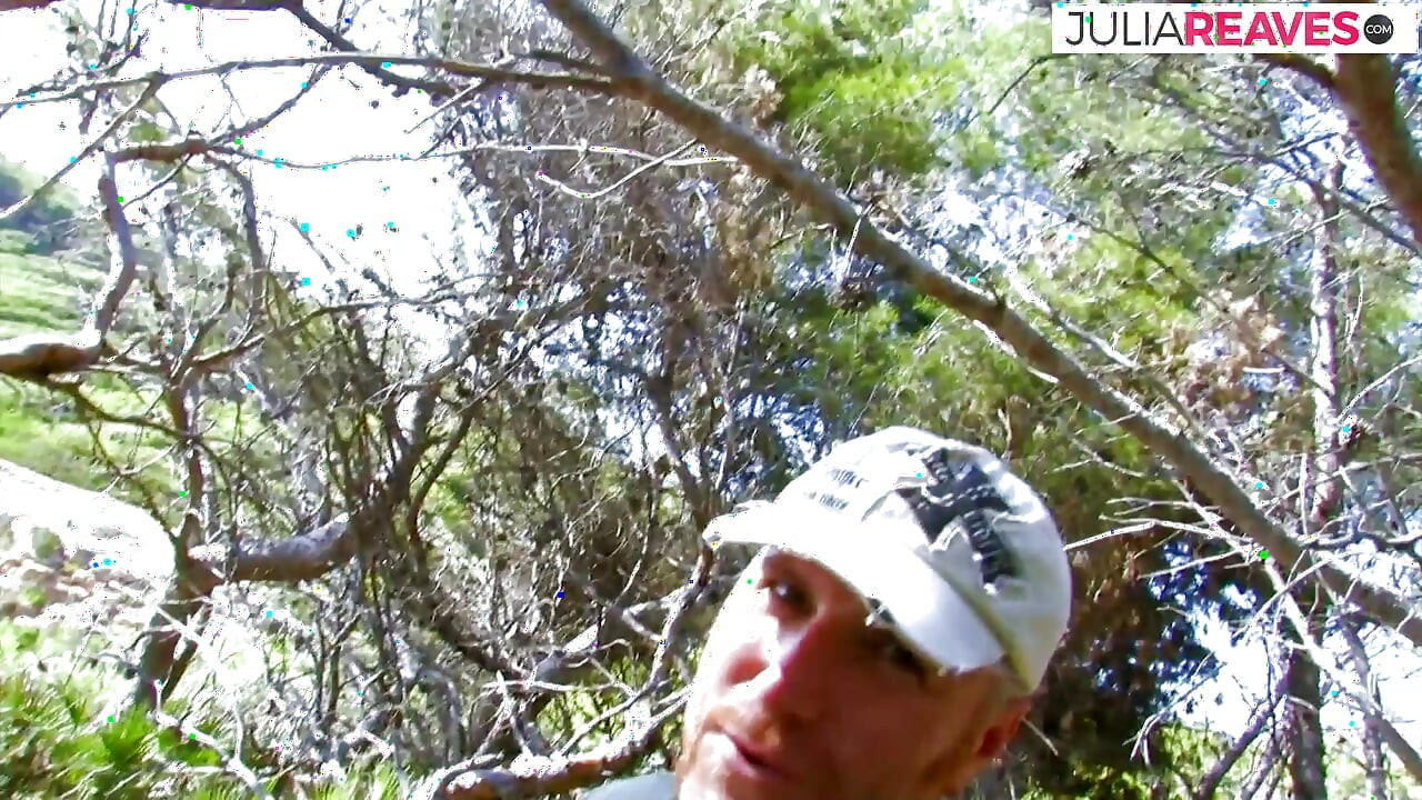 Babe rides a massive cock in the woods to a cumshot