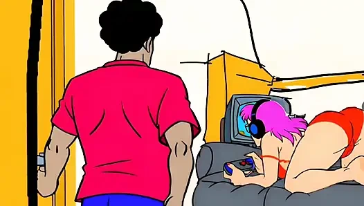 Meine Stiefmutter Liebt Retro-spiele. Hentai. Ai-cartoon