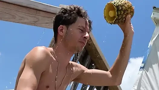 19yo boy drinks her pee from pineapple