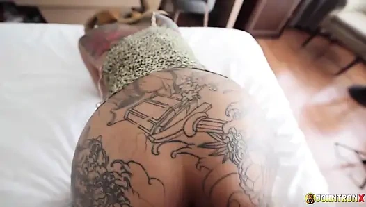 JohnTronX - Hot fuck and creampie inside a pussy of a gorgeous babe