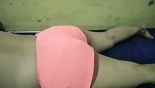 Licking all parts of Angel's big boobs pussy