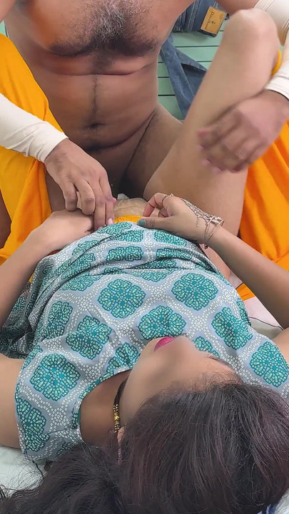 Komal Was Cleaning Her Mistress Madam's House, Folding Her Clothes and the Owner Started Kicking Her Ass From Behind.