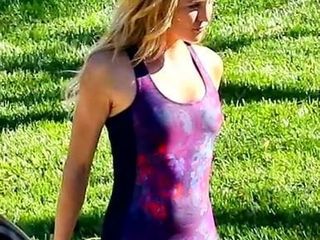Kate Hudson photos during yoga shoot