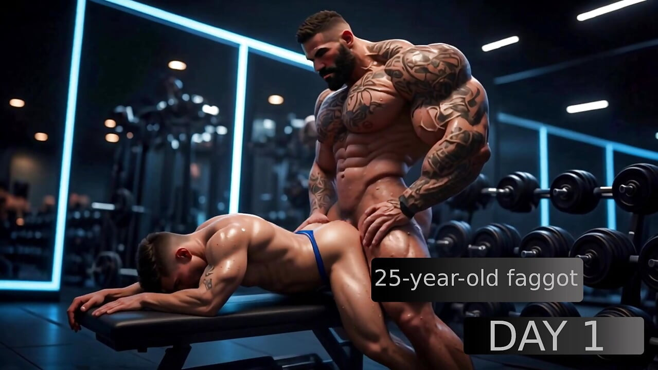 Gay Ass Trainer - Wild Fuck in the Gym with Youngsters