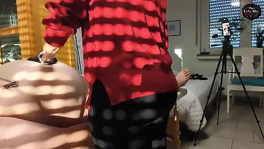 DomLadyMia-SlaveOfM Red Stripes for the Slave Part 5