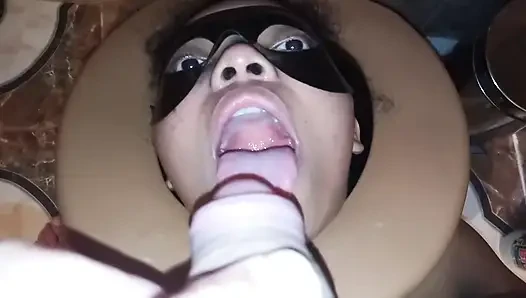Submissive Stepdaughter in Deep Throat, Pissed and Sniffing Cum (03/28/21) Part 2