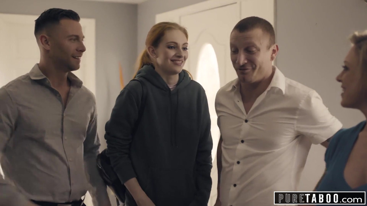 純粋なタブー義理の両親と義理の兄が新しい妹を歓迎