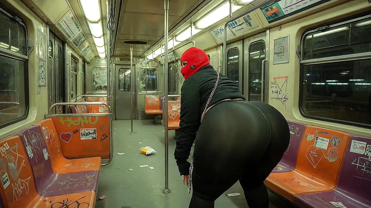 Big Ass Girl Dancing in Black Thong on the Metro Gets Watched