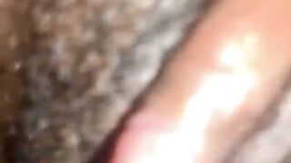 Huge throbbing clit hairy wet Pussy