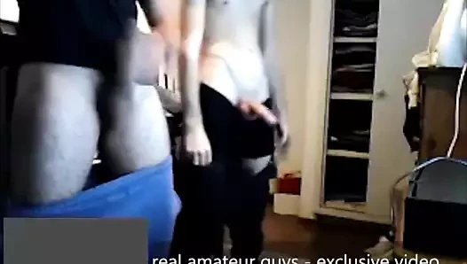 two straight guys paid to jerkoff together