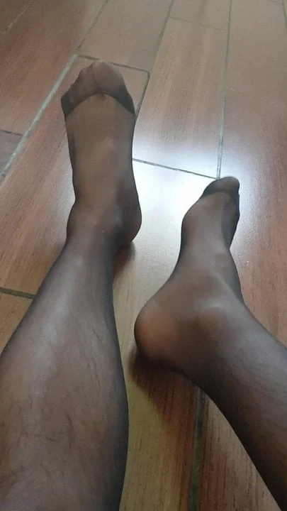 My legs and feet in nylon