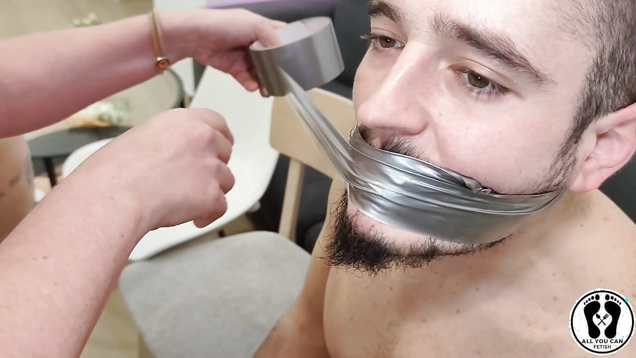 Fantasy BJ Cumshot Duct Tape Bondage BDSM