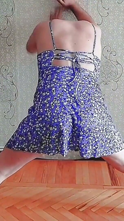 Cute Slim Ladyboy Homemade Sexy Performance Short Shorts Cute Bra White Body Shemale Booty Femboy Bi | Clip 1