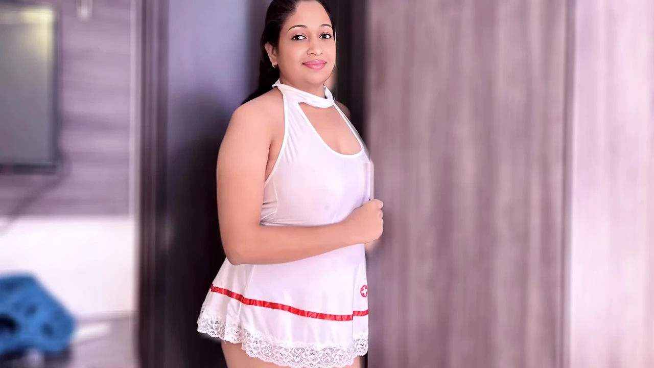 Hot Desi Girl in Nurse Costume tight pussy fuked, Indian husband-wife xxx romance Hindi Sex Video,FantacyCouple