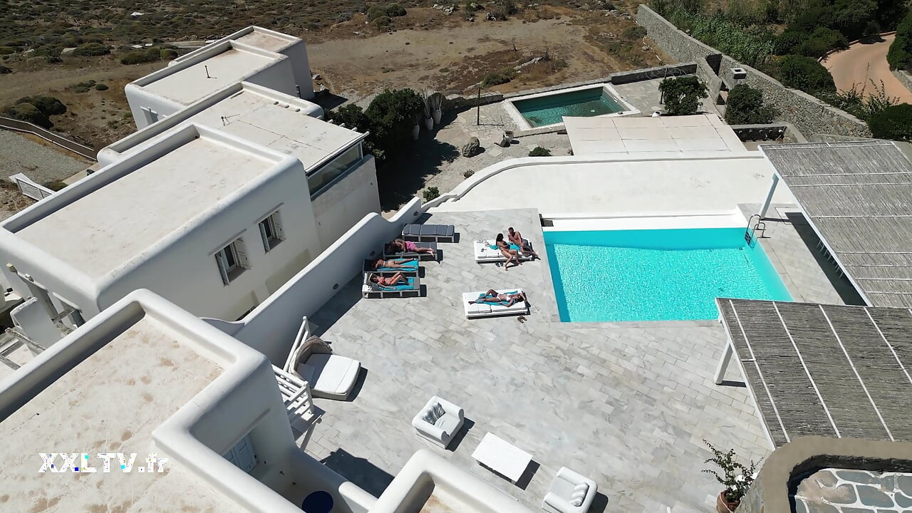 Wild orgy in a villa in Mykonos