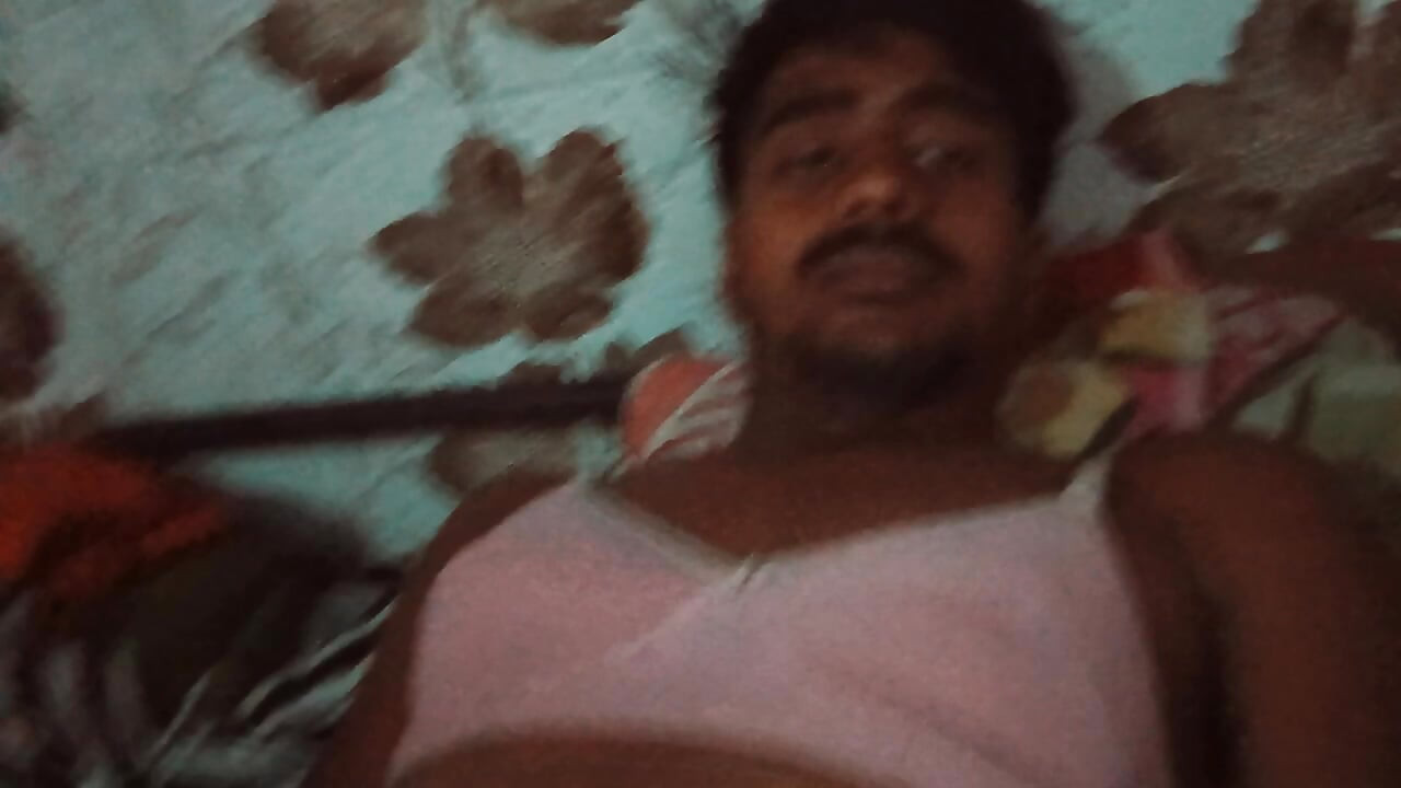 Massage of a big penis with black hair
