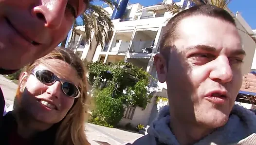 Outdoor anal fuck Spanish action