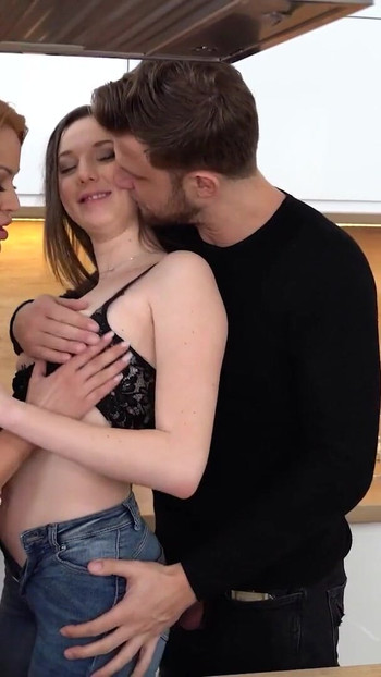 Iconic moment from "GIRLSRIMMING - Three is a Couple"