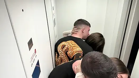 We Fuck in the Elevator and a Neighbor Catches Us