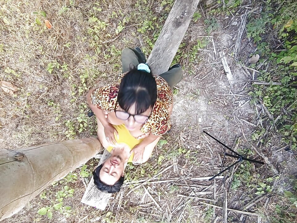 Fucking my big-assed stepmom in the woods