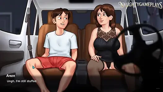 Summertime Saga Part 49 By DarkCookie - Curvy Big Tits MILF Let Horny Guy Fuck Her Wet Pussy in Her Room, 3D Game